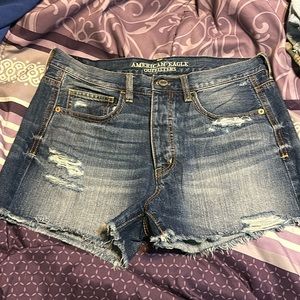 Like new American Eagle button fly denim shorts size 8.